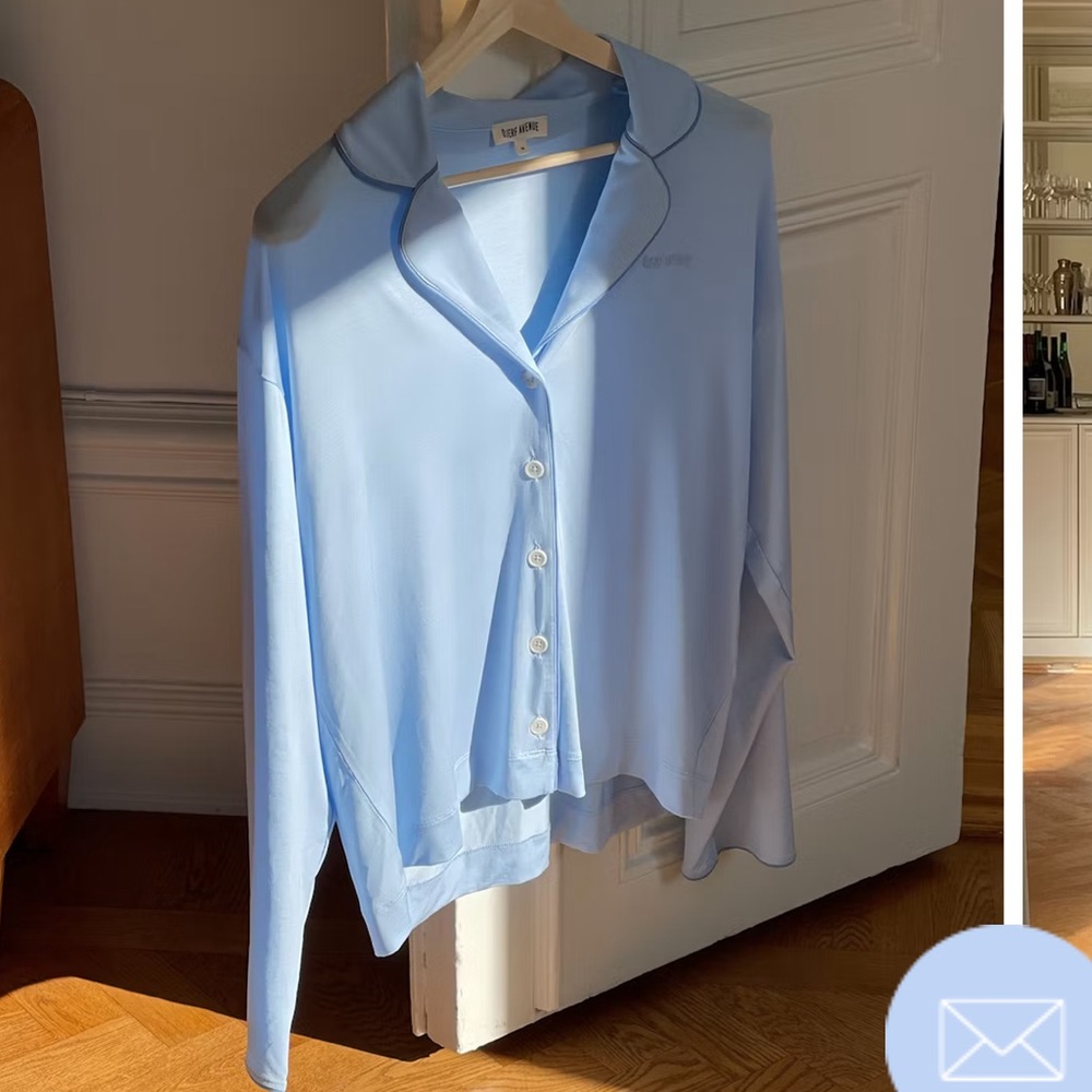 Djerf Avenue Go Slow PJ Shirt Blue XS